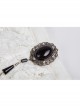 White Gem Pendant Frill Lace Gothic Neckties