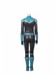 Captain Marvel Carol Danvers Green Battle Suit Halloween Cosplay Costume Full Set