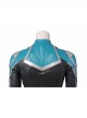 Captain Marvel Carol Danvers Green Battle Suit Halloween Cosplay Costume Full Set