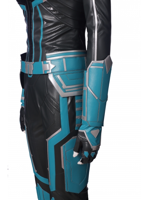 Captain Marvel Carol Danvers Green Battle Suit Halloween Cosplay Costume Full Set