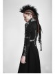 Wool Lace Strips Black Punk Mohican Headwear