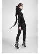 Wool Lace Strips Black Punk Mohican Headwear