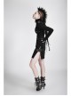 Wool Lace Strips Black Punk Mohican Headwear