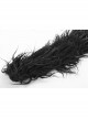 Wool Lace Strips Black Punk Mohican Headwear