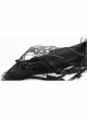 Wool Lace Strips Black Punk Mohican Headwear
