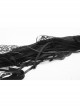 Wool Lace Strips Black Punk Mohican Headwear