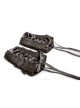 Metal Buckle Leather Hasp Lace-Up Brown Punk Armor Sets Wristband