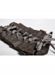 Metal Buckle Leather Hasp Lace-Up Brown Punk Armor Sets Wristband