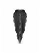 Weft Velveteen Woven Lace-Up Rear Long Lace Frill Hem Black Gothic Short Pants