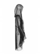 Big Wizard Hat Long Sleeve Black Gothic Chiffon Coat