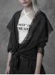 Big Wizard Hat Long Sleeve Black Gothic Chiffon Coat