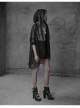 Big Wizard Hat Long Sleeve Black Gothic Chiffon Coat
