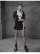 Big Wizard Hat Long Sleeve Black Gothic Chiffon Coat