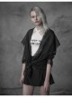 Big Wizard Hat Long Sleeve Black Gothic Chiffon Coat