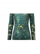 Aquaman Mera Green Scale Print Battle Suit Halloween Cosplay Costume Full Set