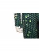 Aquaman Mera Green Scale Print Battle Suit Halloween Cosplay Costume Full Set
