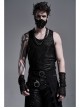 Metal Buckle Hasp Rivet Lace-Up Black Punk PU Leather Masks