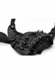 Metal Buckle Hasp Rivet Lace-Up Black Punk PU Leather Masks