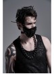Metal Buckle Hasp Rivet Lace-Up Black Punk PU Leather Masks