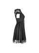Gothic Female Lolita Black Lace Binding Strapless Dress