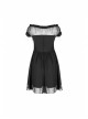 Gothic Female Lolita Black Lace Binding Strapless Dress