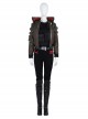 Cyberpunk 2077 Female Role Army Green Jacket Suit Halloween Cosplay Costume Full Set