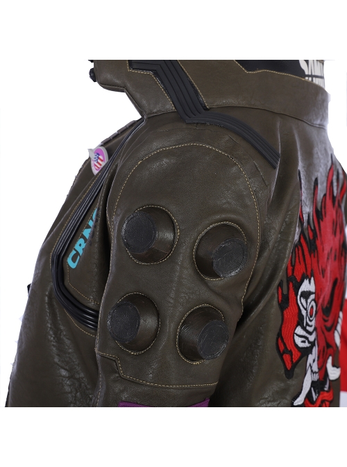 Cyberpunk 2077 Female Role Army Green Jacket Suit Halloween Cosplay Costume Full Set