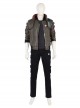 Cyberpunk 2077 Male Role Army Green Jacket Suit Halloween Cosplay Costume Full Set