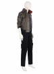 Cyberpunk 2077 Male Role Army Green Jacket Suit Halloween Cosplay Costume Full Set