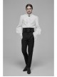 Black Waist Embroidery Patterns Back Waist Lace-Up Gothic Trousers