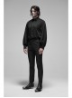 Black Waist Embroidery Patterns Back Waist Lace-Up Gothic Trousers