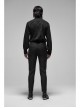 Black Waist Embroidery Patterns Back Waist Lace-Up Gothic Trousers