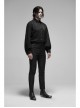 Black Waist Embroidery Patterns Back Waist Lace-Up Gothic Trousers