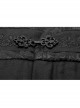Black Waist Embroidery Patterns Back Waist Lace-Up Gothic Trousers