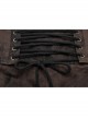 Waist Head Metal Adjusting Button Back Waist Lace-Up Brown Punk Mottled Stripes Pants