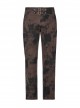 Waist Head Metal Adjusting Button Back Waist Lace-Up Brown Punk Mottled Stripes Pants