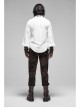 Waist Head Metal Adjusting Button Back Waist Lace-Up Brown Punk Mottled Stripes Pants