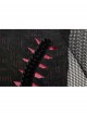 Broken Holes Backside Splice Red Mesh Lace-Up Lace Hem Black Punk Leggings