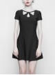 Steam Punk Female Casual Elegant Hollow Elastic High Waist Dress