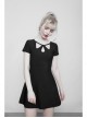 Steam Punk Female Casual Elegant Hollow Elastic High Waist Dress