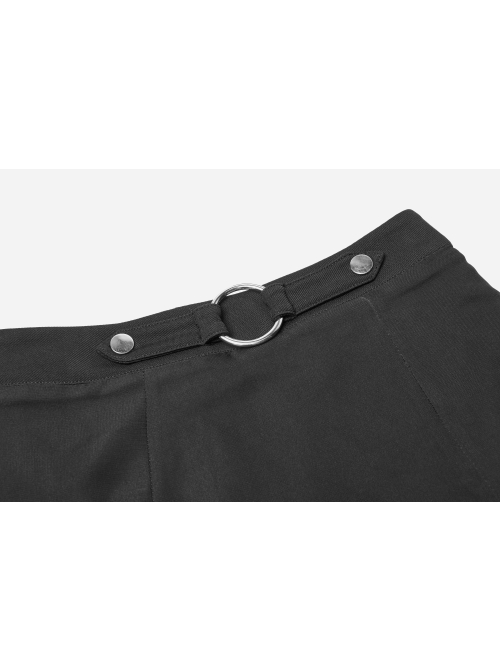 Steam Punk Female Dark High Waist Chiffon Long Skirt