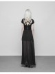 Steam Punk Female Dark High Waist Chiffon Long Skirt