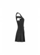 Gothic Female Black Binding Lace Stitching High Waist Dress