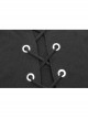 Gothic Female Black Binding Lace Stitching High Waist Dress