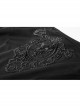 Gothic Female Black Elastic Hollow Lace Embroidered High Waist Dress