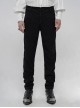 Dark Weave Jacquard Waist Gorgeous Ribbon Black Gothic Pants