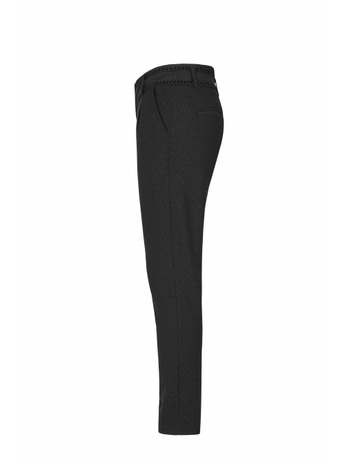 Dark Weave Jacquard Waist Gorgeous Ribbon Black Gothic Pants