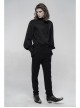 Dark Weave Jacquard Waist Gorgeous Ribbon Black Gothic Pants