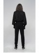 Dark Weave Jacquard Waist Gorgeous Ribbon Black Gothic Pants