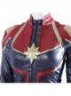 Captain Marvel Carol Danvers Red Version Battle Suit Halloween Cosplay Costume Full Set
